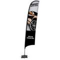 17' Razor Sail Sign Kit Single-Sided w/Scissor Base